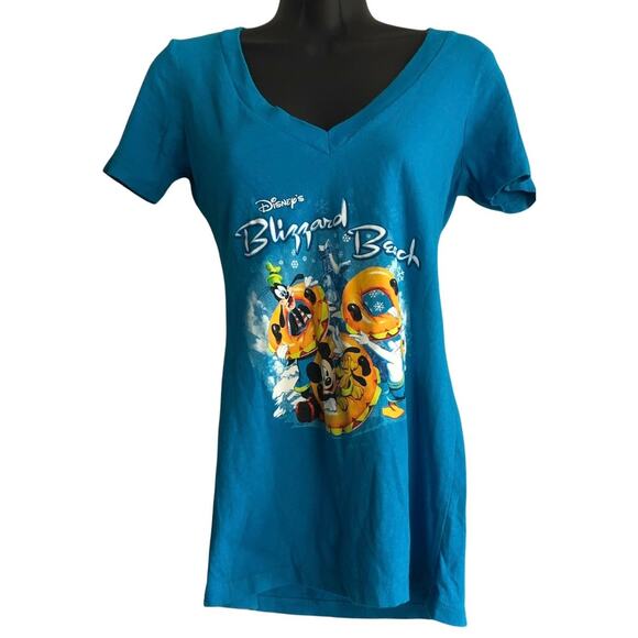 Disney Parks WDW Womens Shirt Small Blizzard Bleach T Shirt Mickey Donald Goofy - Picture 1 of 7